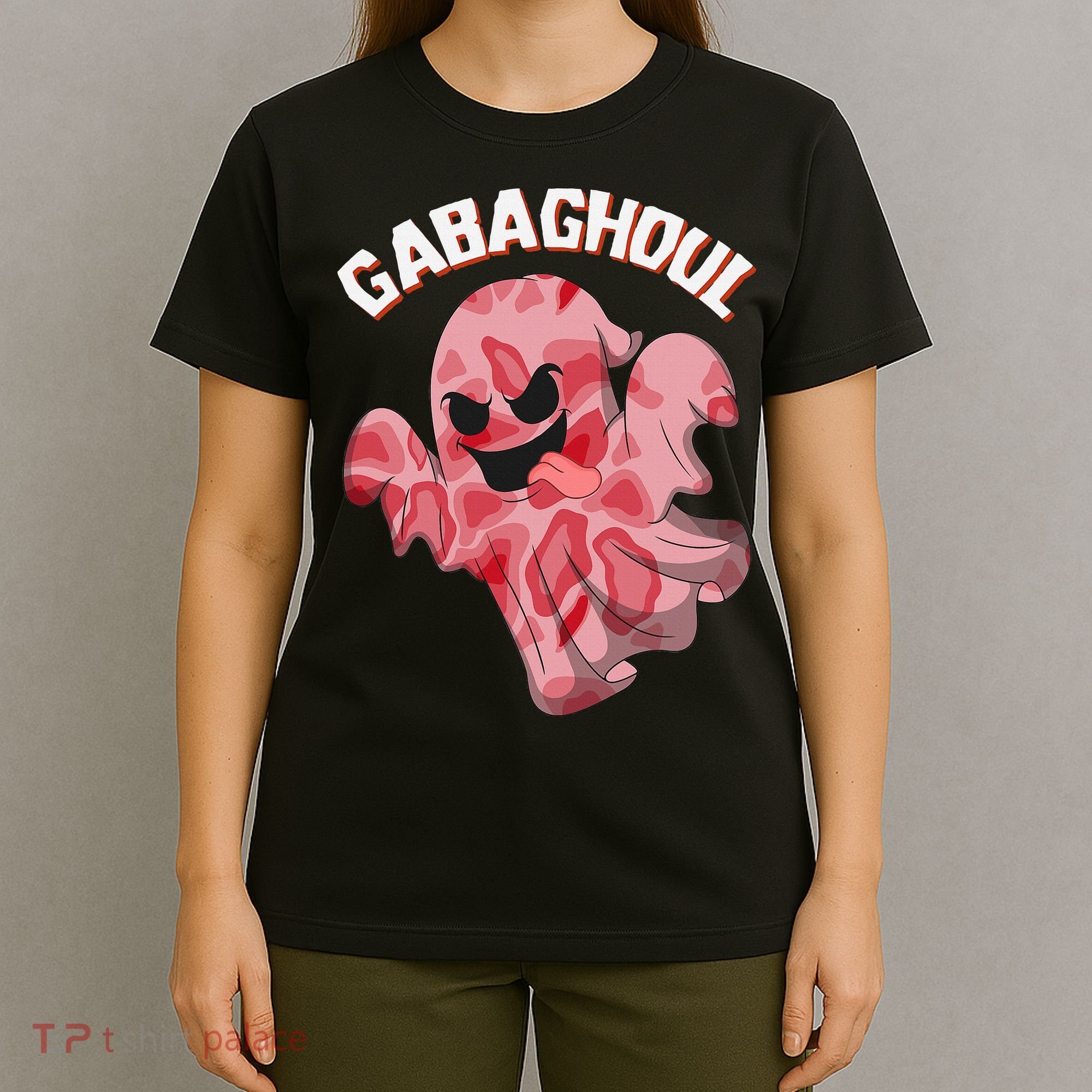 Gabaghoul Ghost Italian Ham Halloween Gabagool Parody T-Shirt