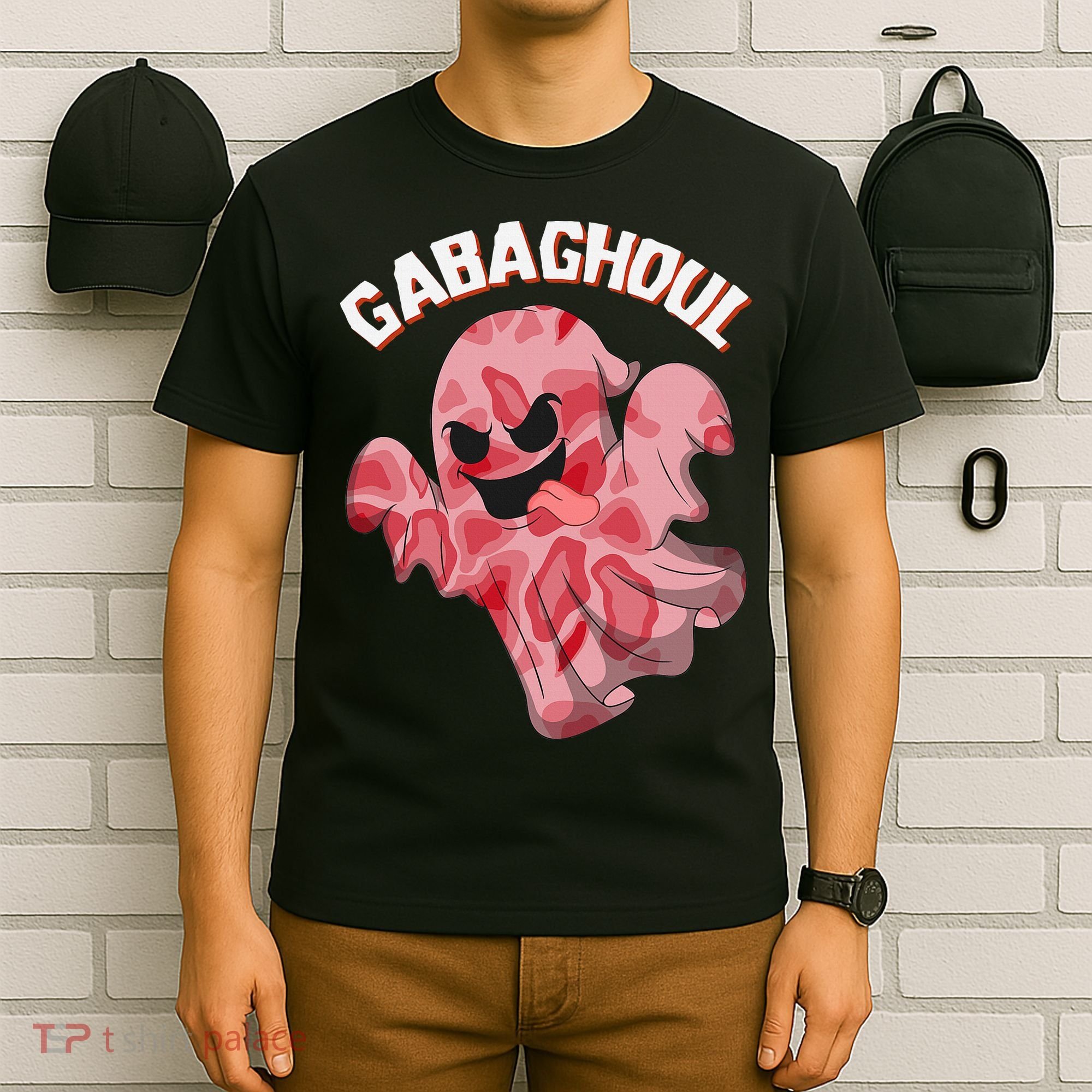 Gabaghoul Ghost Italian Ham Halloween Gabagool Parody T-Shirt