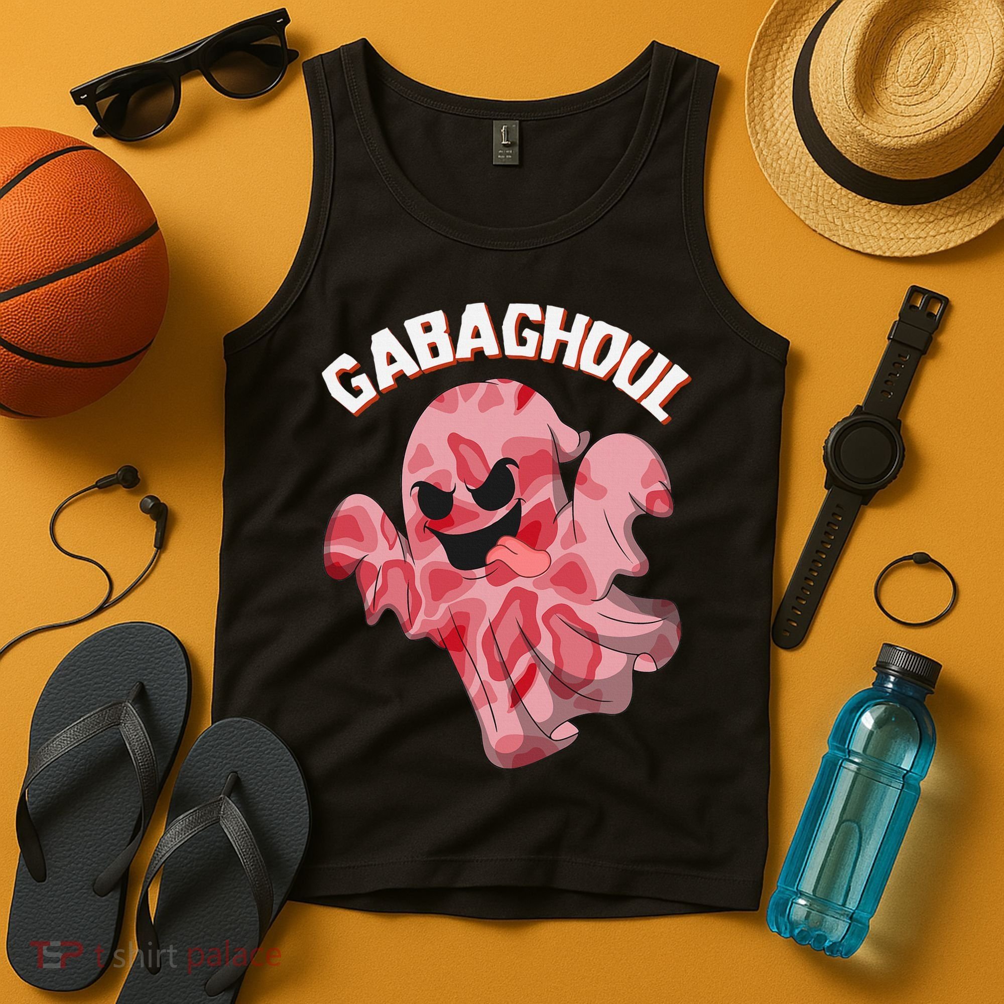 Gabaghoul Ghost Italian Ham Halloween Gabagool Parody Tank Top
