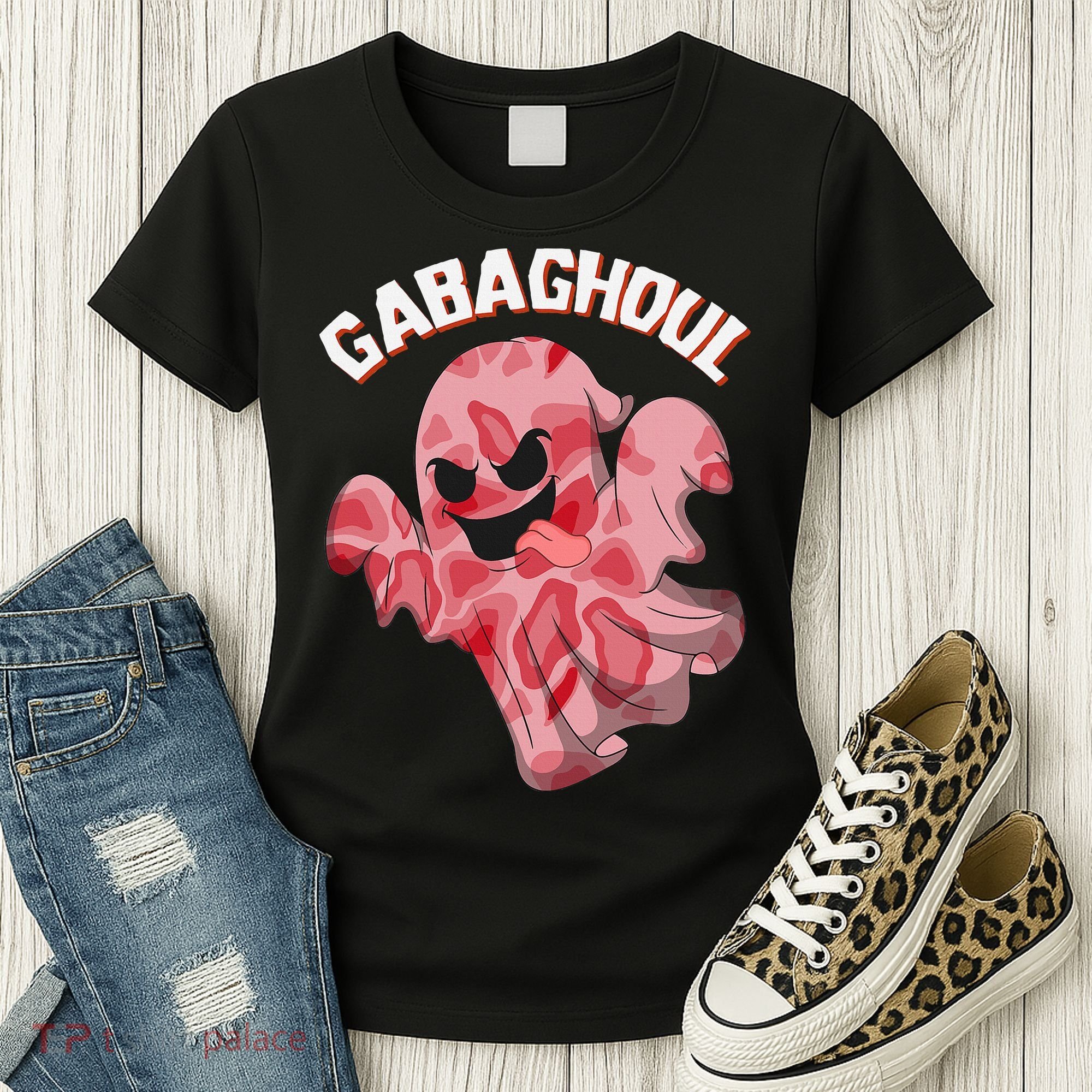 Gabaghoul Ghost Italian Ham Halloween Gabagool Parody Women's T-Shirt