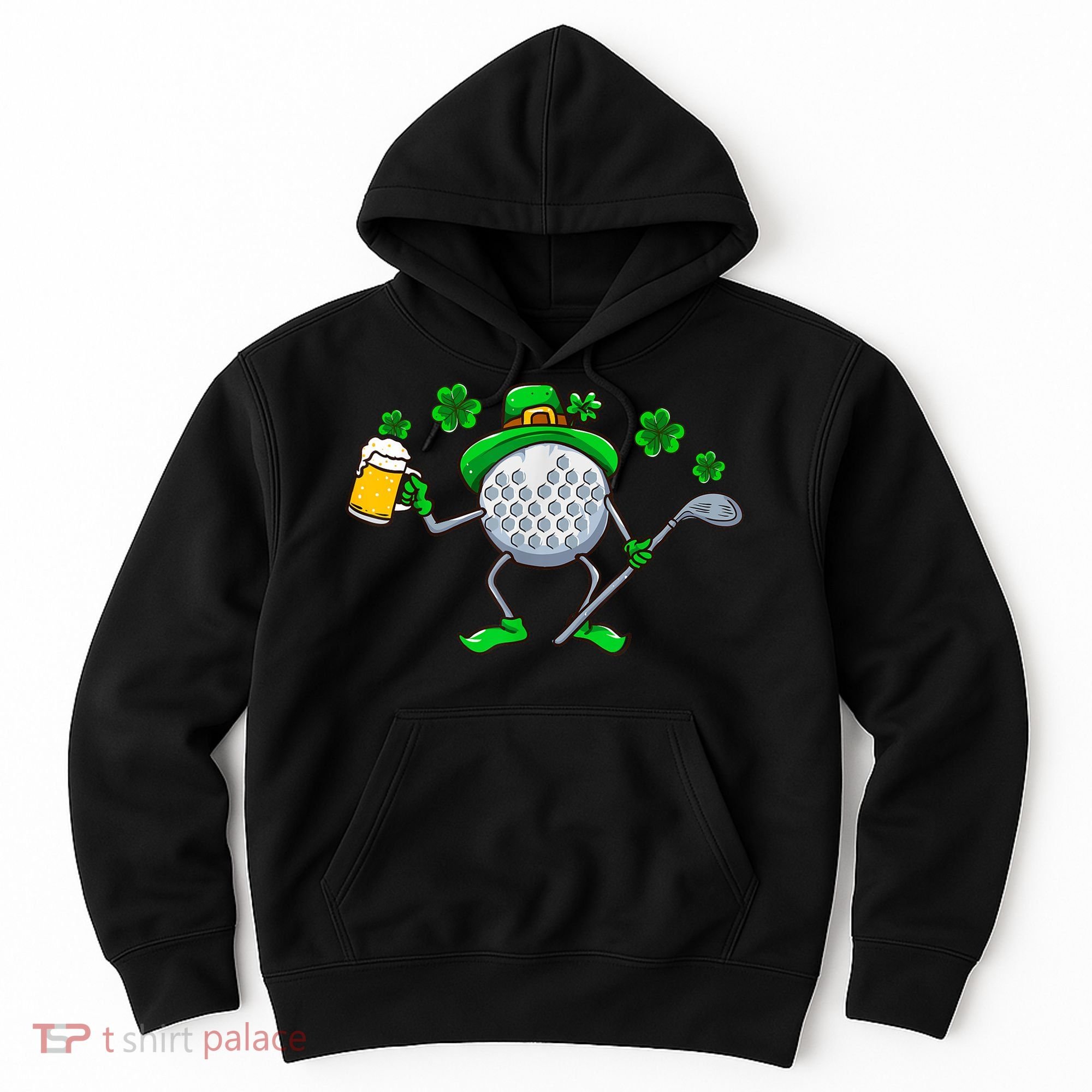 Golf Golfing Irish Golfer Beer Humor Dad St Patricks Day Gift Hoodie