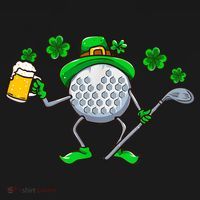 Golf Golfing Irish Golfer Beer Humor Dad St Patricks Day Gift Long Sleeve Shirt thumb 2
