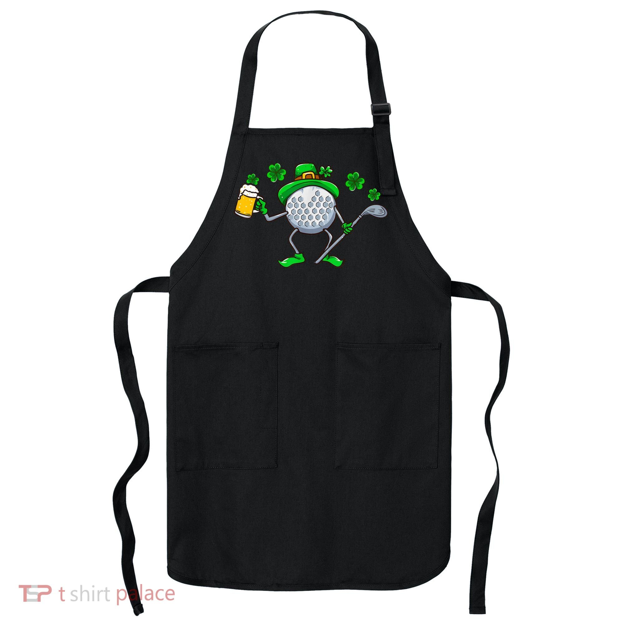 Golf Golfing Irish Golfer Beer Humor Dad St Patricks Day Gift Apron