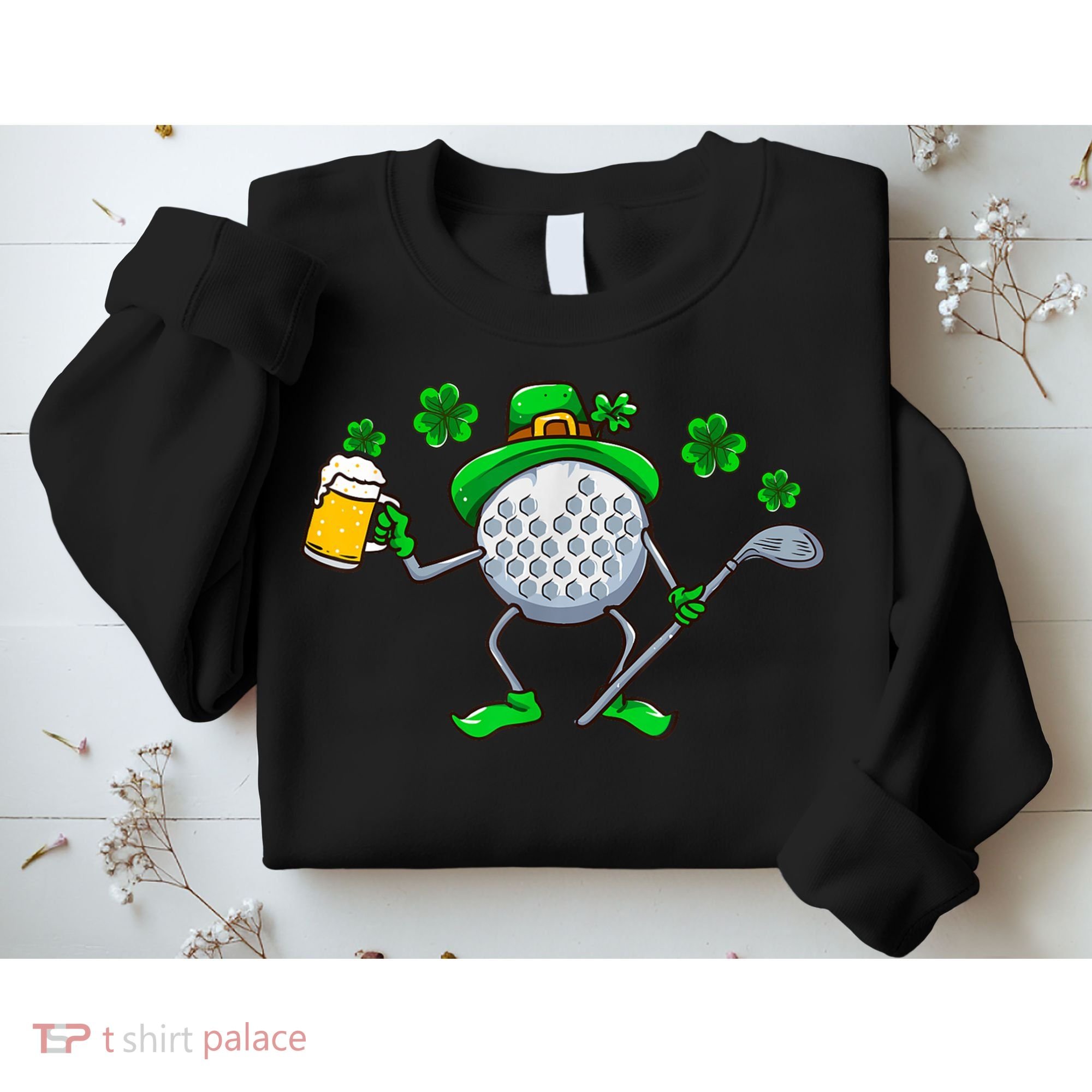 Golf Golfing Irish Golfer Beer Humor Dad St Patricks Day Gift Sweatshirt