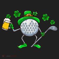 Golf Golfing Irish Golfer Beer Humor Dad St Patricks Day Gift Beanie thumb 2