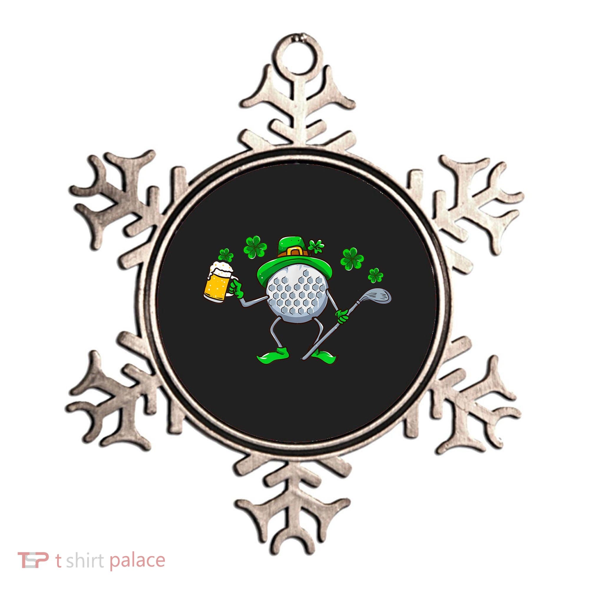 Golf Golfing Irish Golfer Beer Humor Dad St Patricks Day Gift Ornament