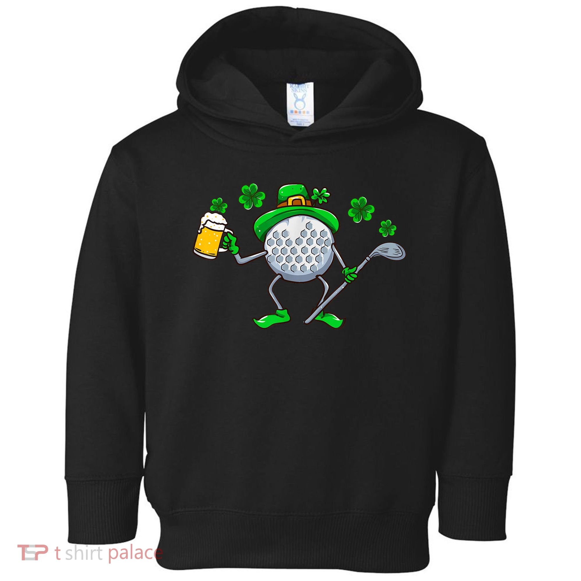 Golf Golfing Irish Golfer Beer Humor Dad St Patricks Day Gift Toddler Hoodie