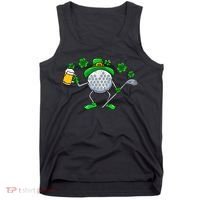 Golf Golfing Irish Golfer Beer Humor Dad St Patricks Day Gift Tank Top thumb 0