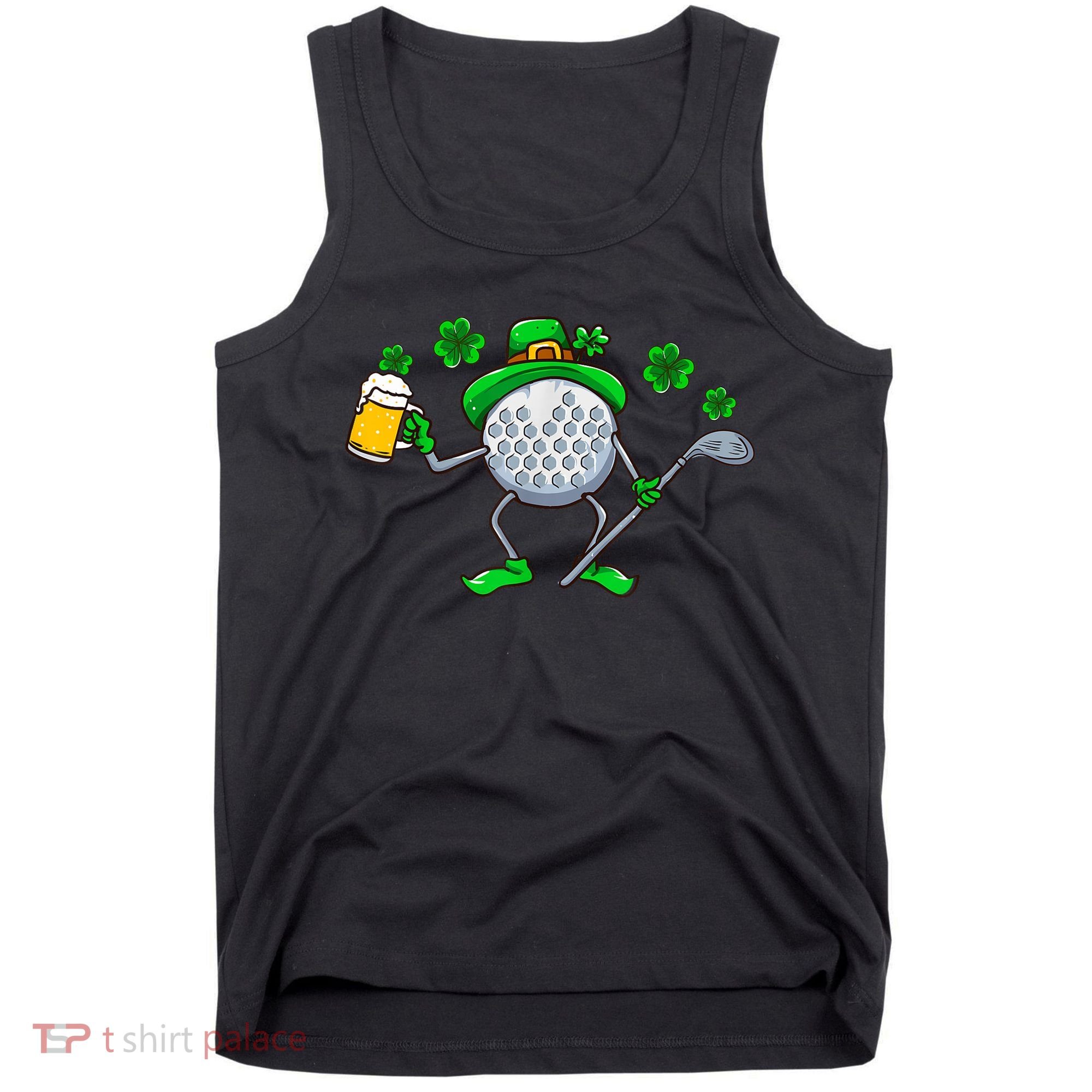 Golf Golfing Irish Golfer Beer Humor Dad St Patricks Day Gift Tank Top