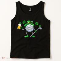Golf Golfing Irish Golfer Beer Humor Dad St Patricks Day Gift Tank Top thumb 2