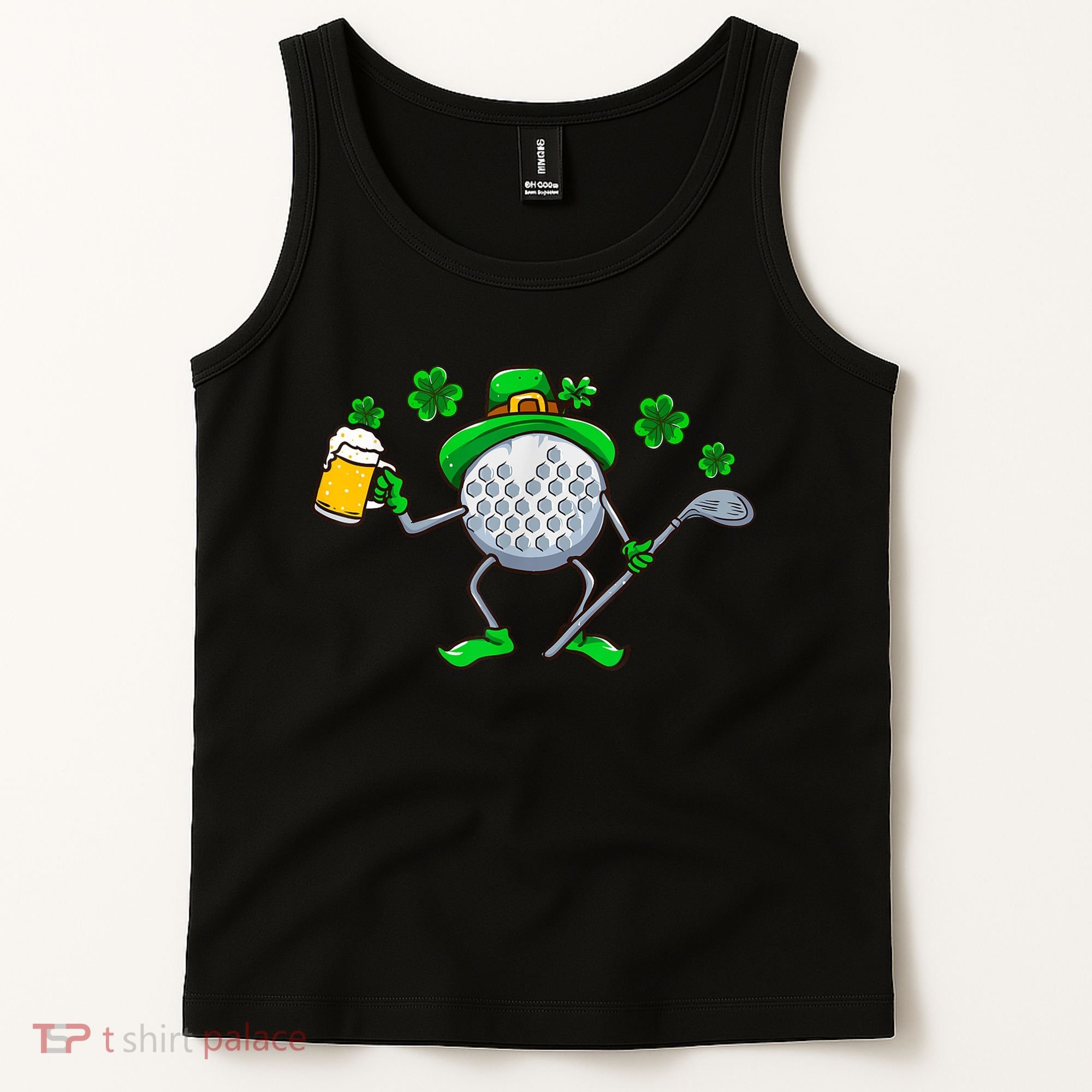 Golf Golfing Irish Golfer Beer Humor Dad St Patricks Day Gift Tank Top