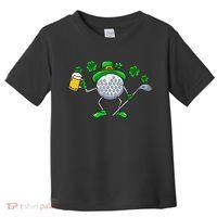 Golf Golfing Irish Golfer Beer Humor Dad St Patricks Day Gift Toddler T-Shirt thumb 0
