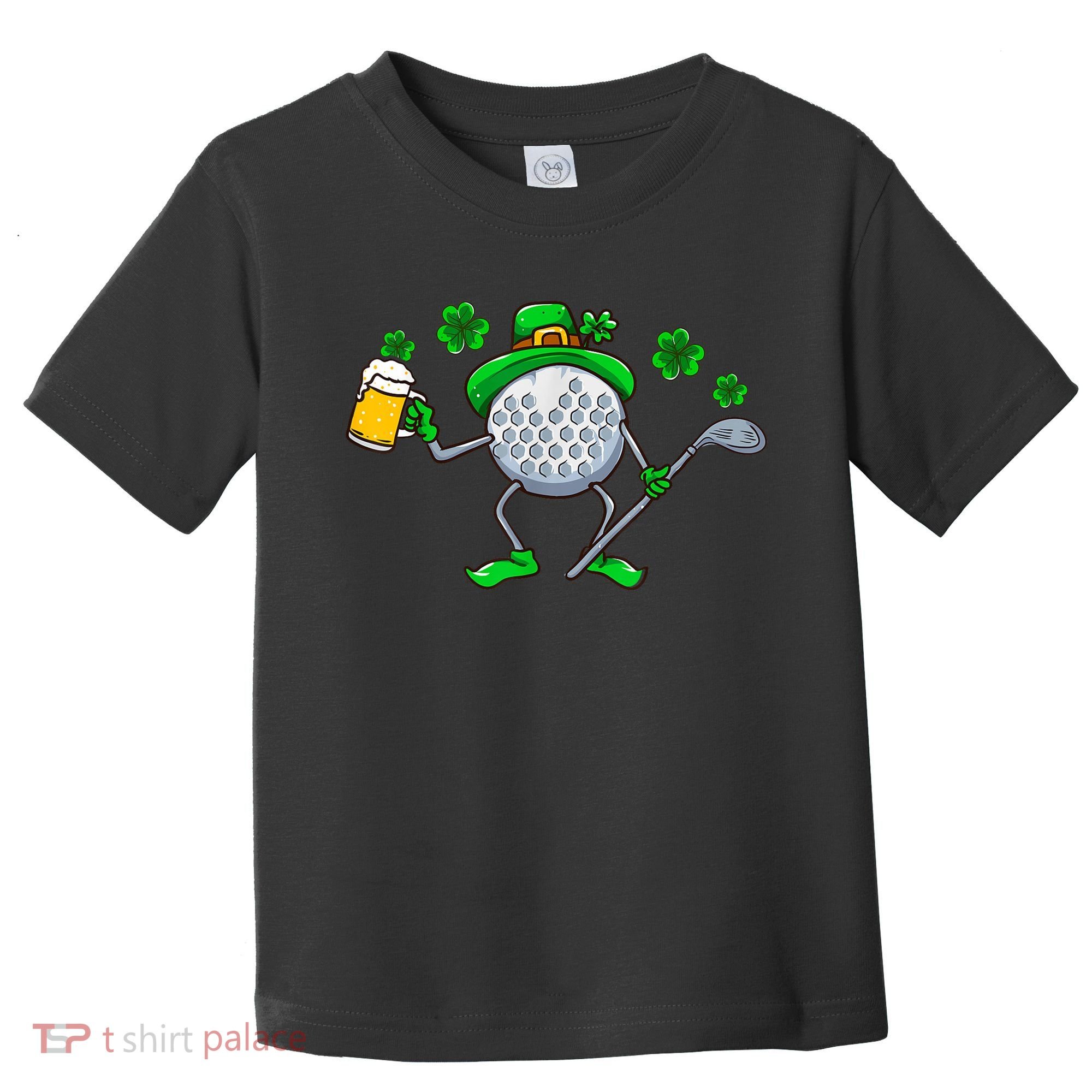 Golf Golfing Irish Golfer Beer Humor Dad St Patricks Day Gift Toddler T-Shirt