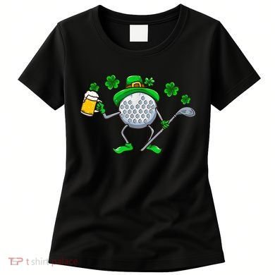 Golf Golfing Irish Golfer Beer Humor Dad St Patricks Day Gift Women's T-Shirt