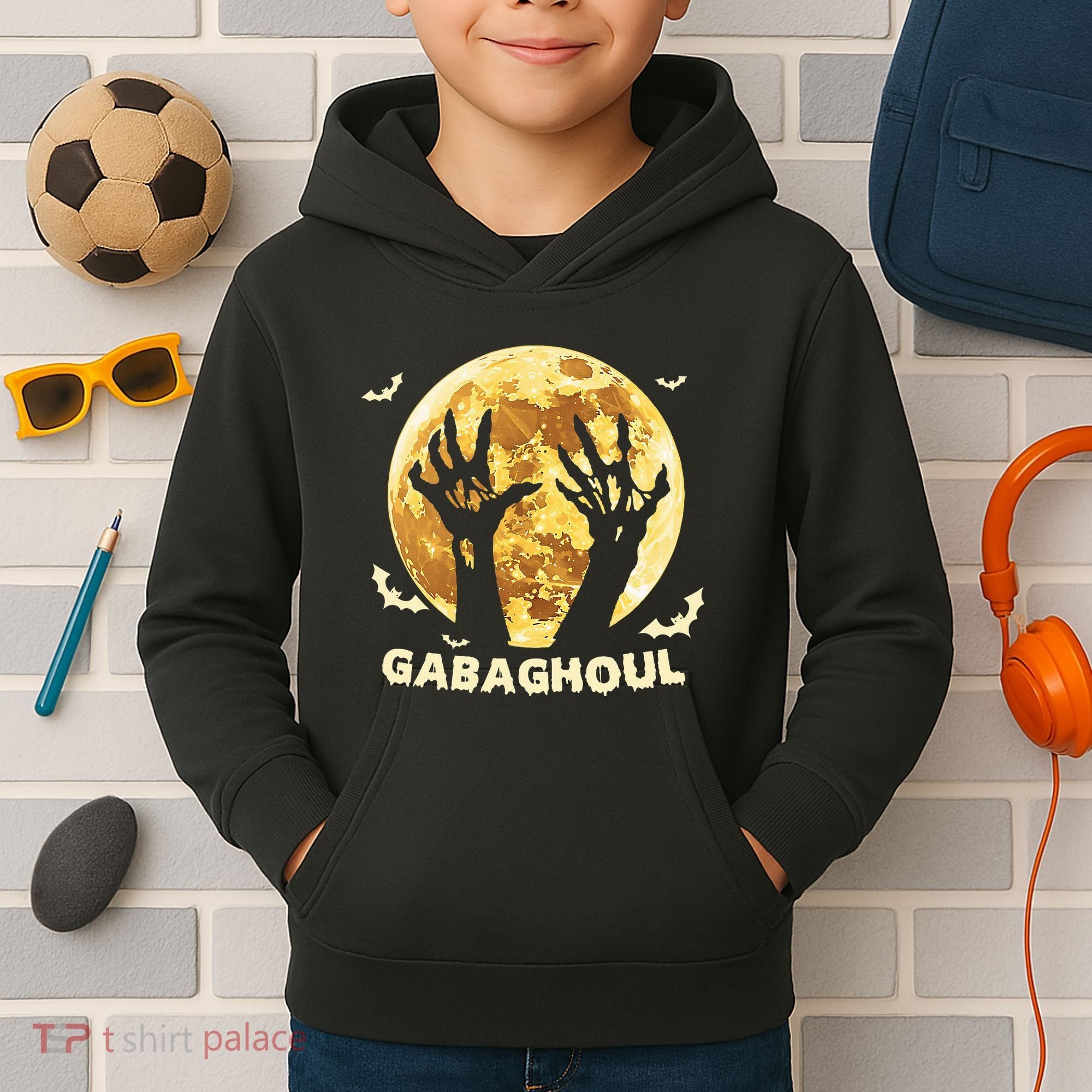 Gabaghoul Ghost Italian Ham Halloween Gabagool Parody Kids Hoodie