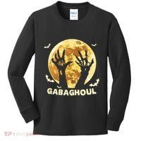 Gabaghoul Ghost Italian Ham Halloween Gabagool Parody Kids Long Sleeve Shirt thumb 0