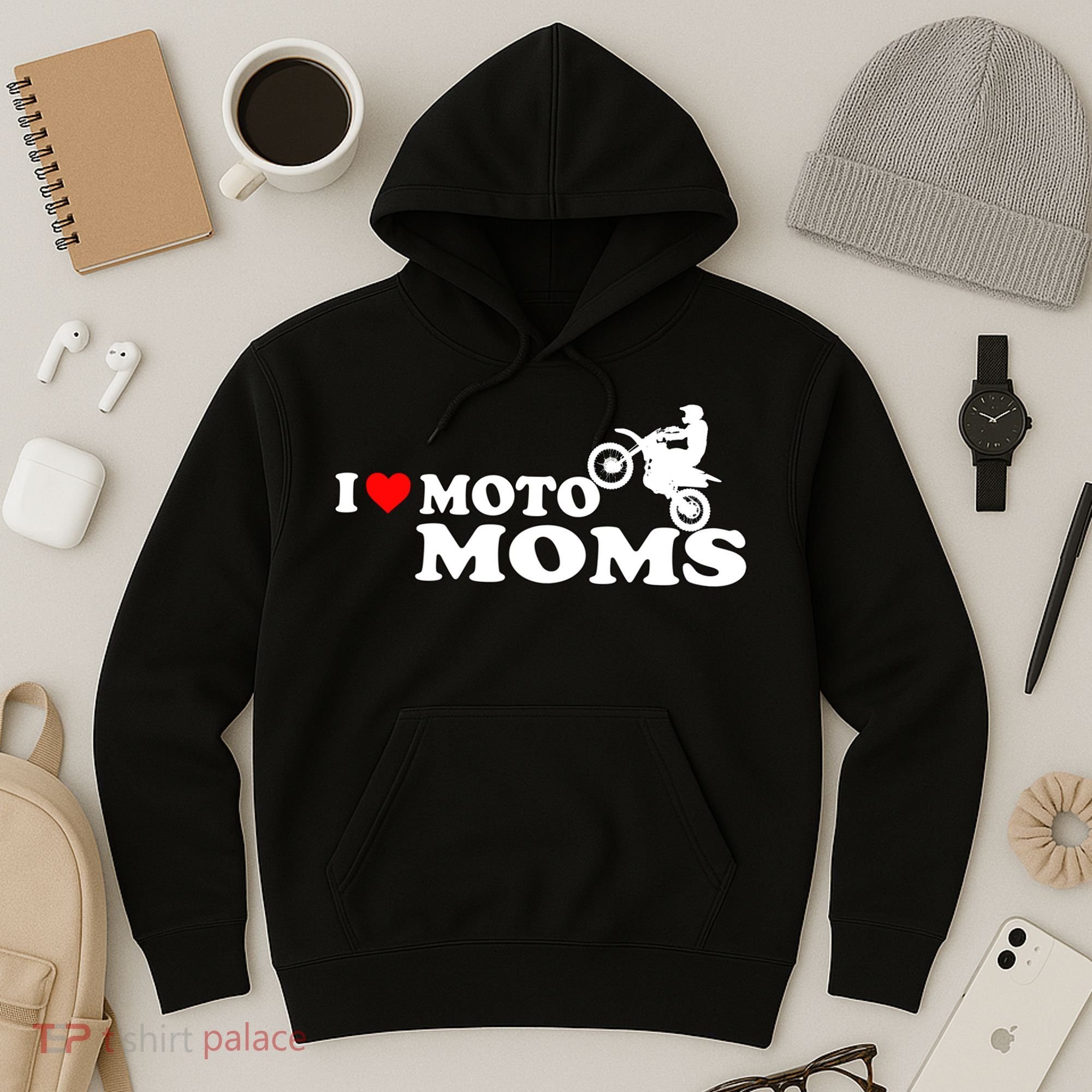 Great Gift I Love Moto Moms Hoodie