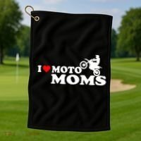 Great Gift I Love Moto Moms Golf Towel thumb 1
