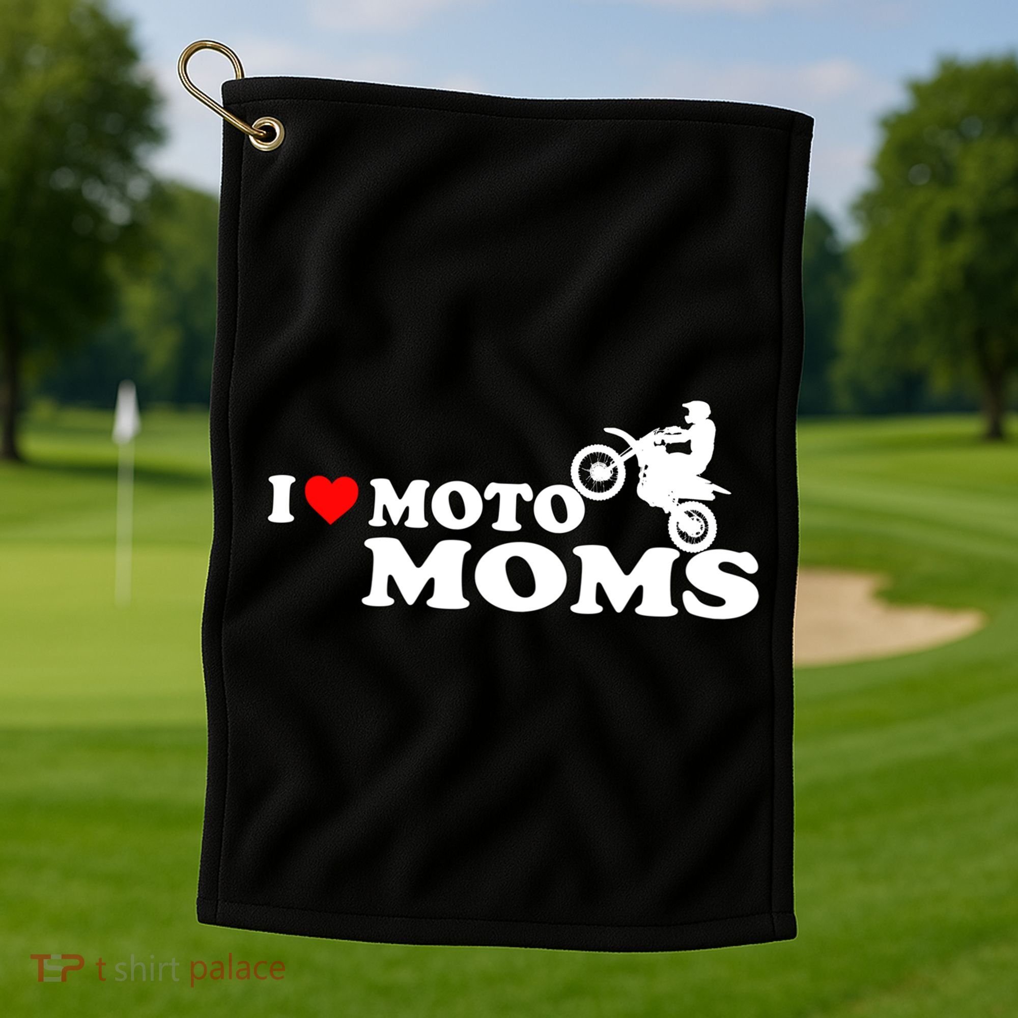 Great Gift I Love Moto Moms Golf Towel