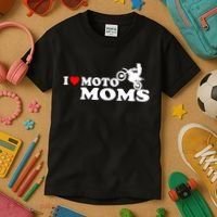 Great Gift I Love Moto Moms Kids T-Shirt thumb 3