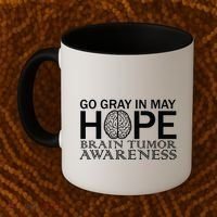 Go Gray In May Brain Cancer Coffee Mug thumb 2