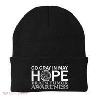 Go Gray In May Brain Cancer Beanie thumb 0