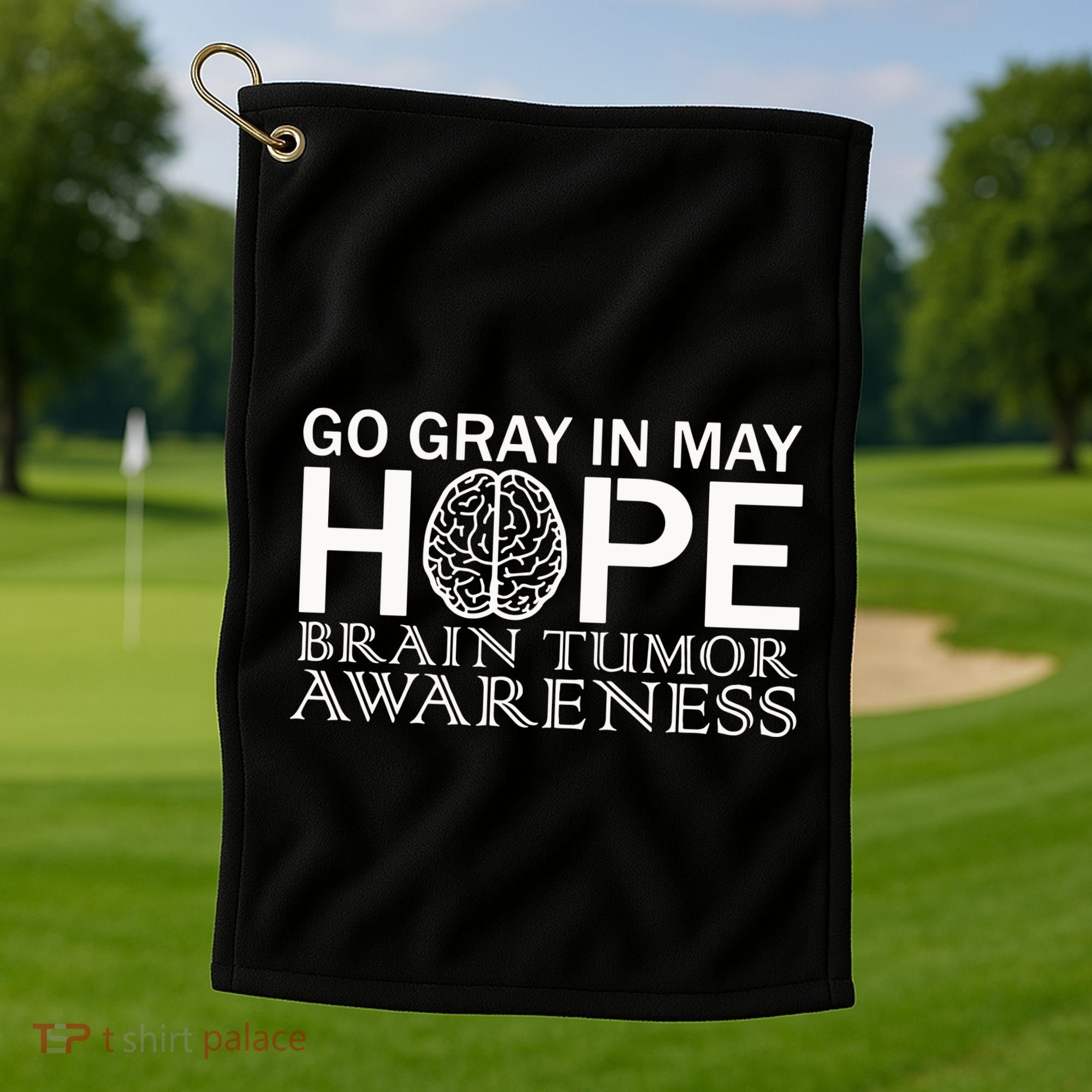 Go Gray In May Brain Cancer Golf Towel