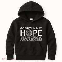 Go Gray In May Brain Cancer Kids Hoodie thumb 0
