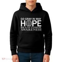 Go Gray In May Brain Cancer Kids Hoodie thumb 4