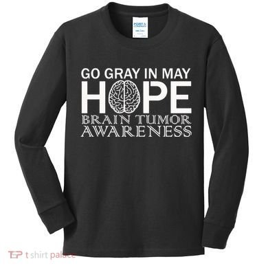 Go Gray In May Brain Cancer Kids Long Sleeve Shirt