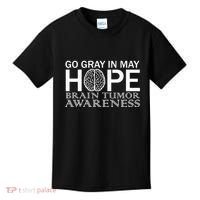 Go Gray In May Brain Cancer Kids T-Shirt thumb 0