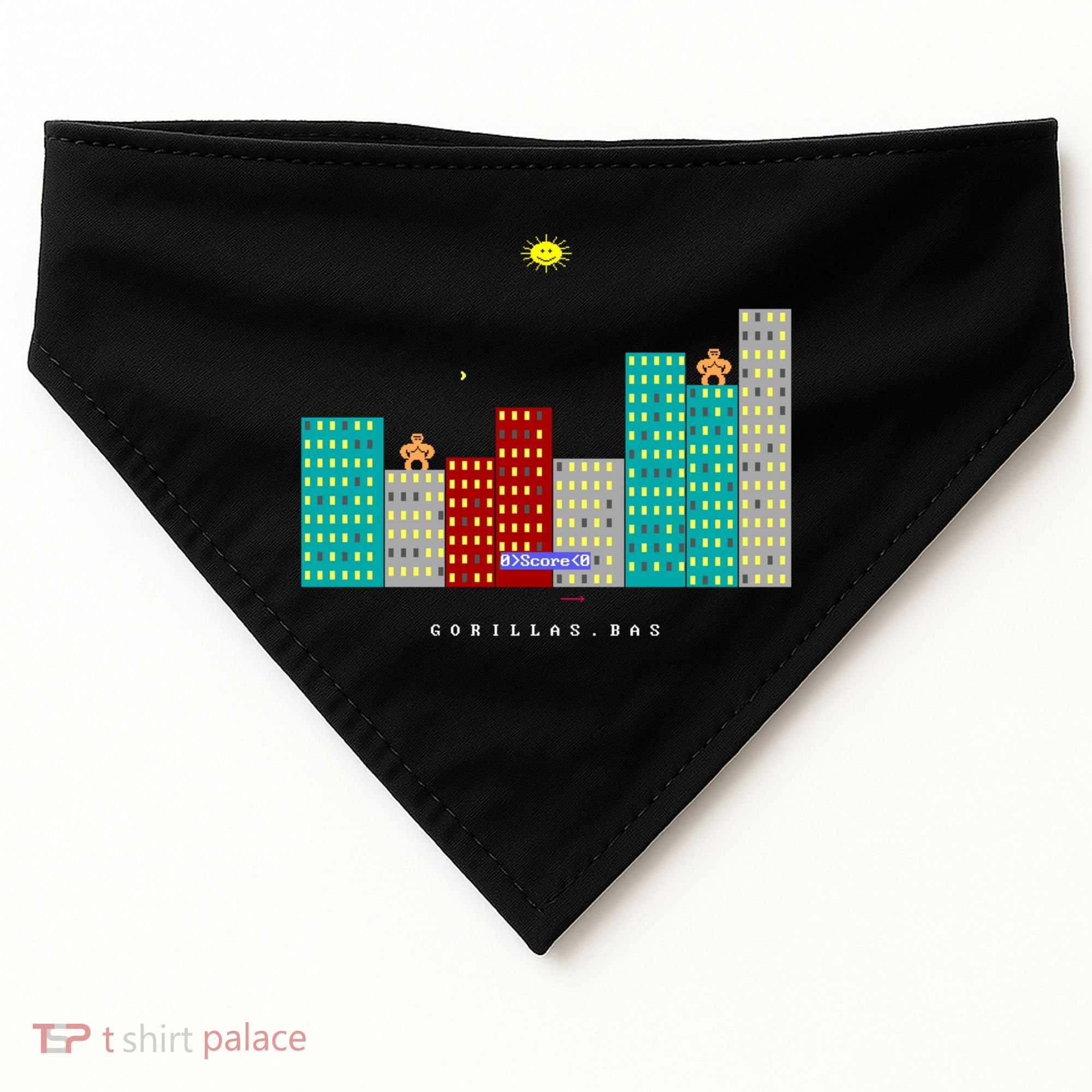 Gorillas.Bas Game In Qbasic Or Quickbasic Fanart USA-Made Doggie Bandana