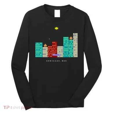 Gorillas.Bas Game In Qbasic Or Quickbasic Fanart Long Sleeve Shirt