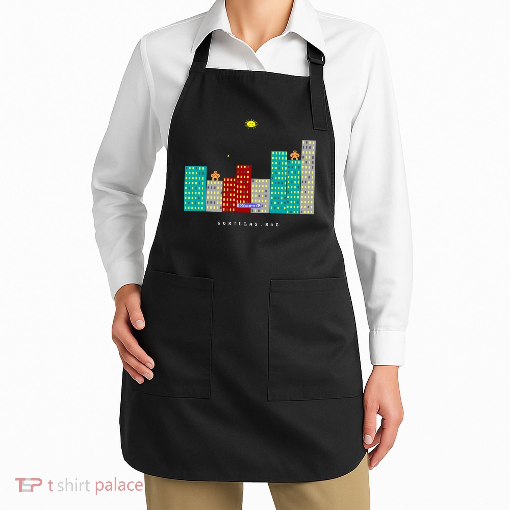 Gorillas.Bas Game In Qbasic Or Quickbasic Fanart Apron