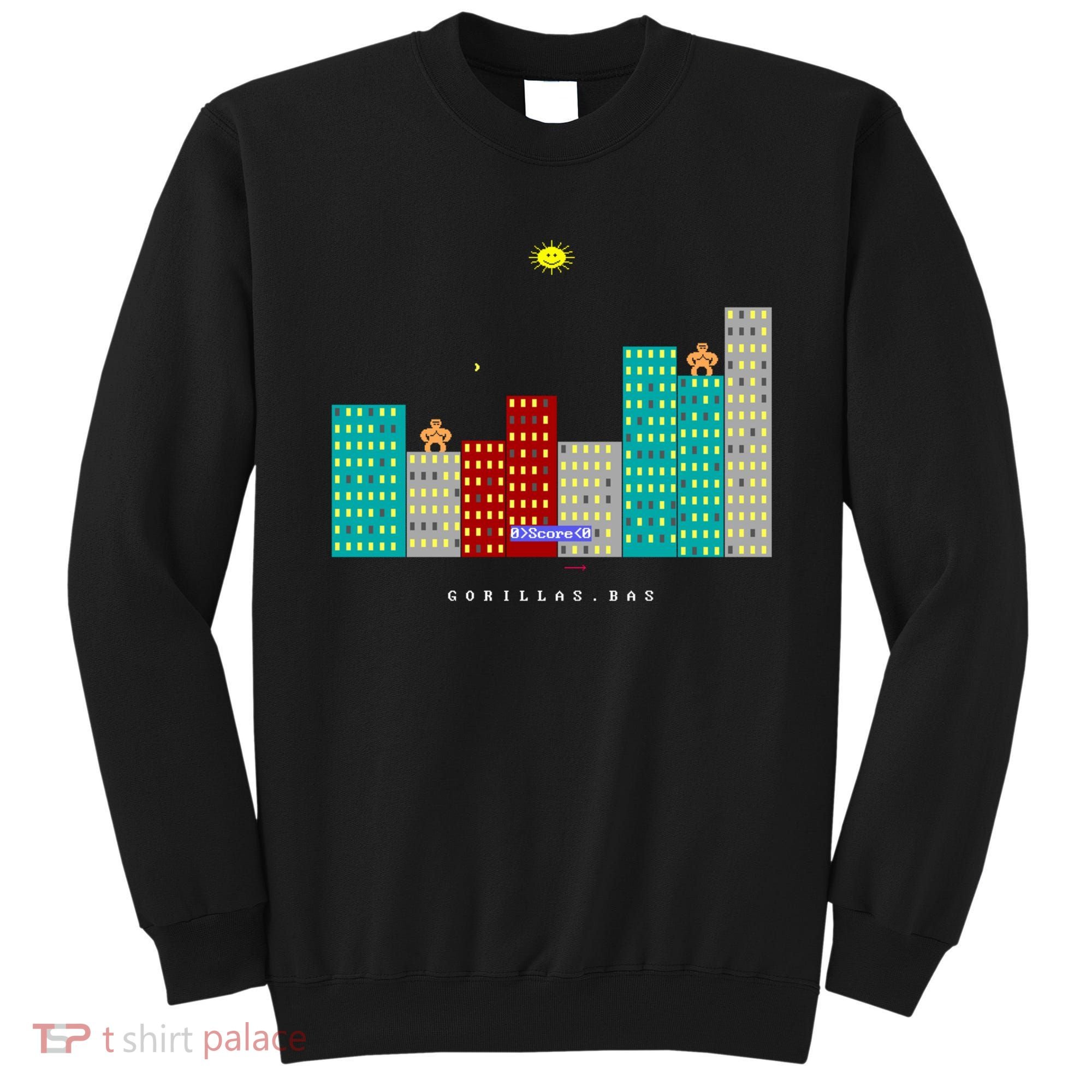 Gorillas.Bas Game In Qbasic Or Quickbasic Fanart Sweatshirt
