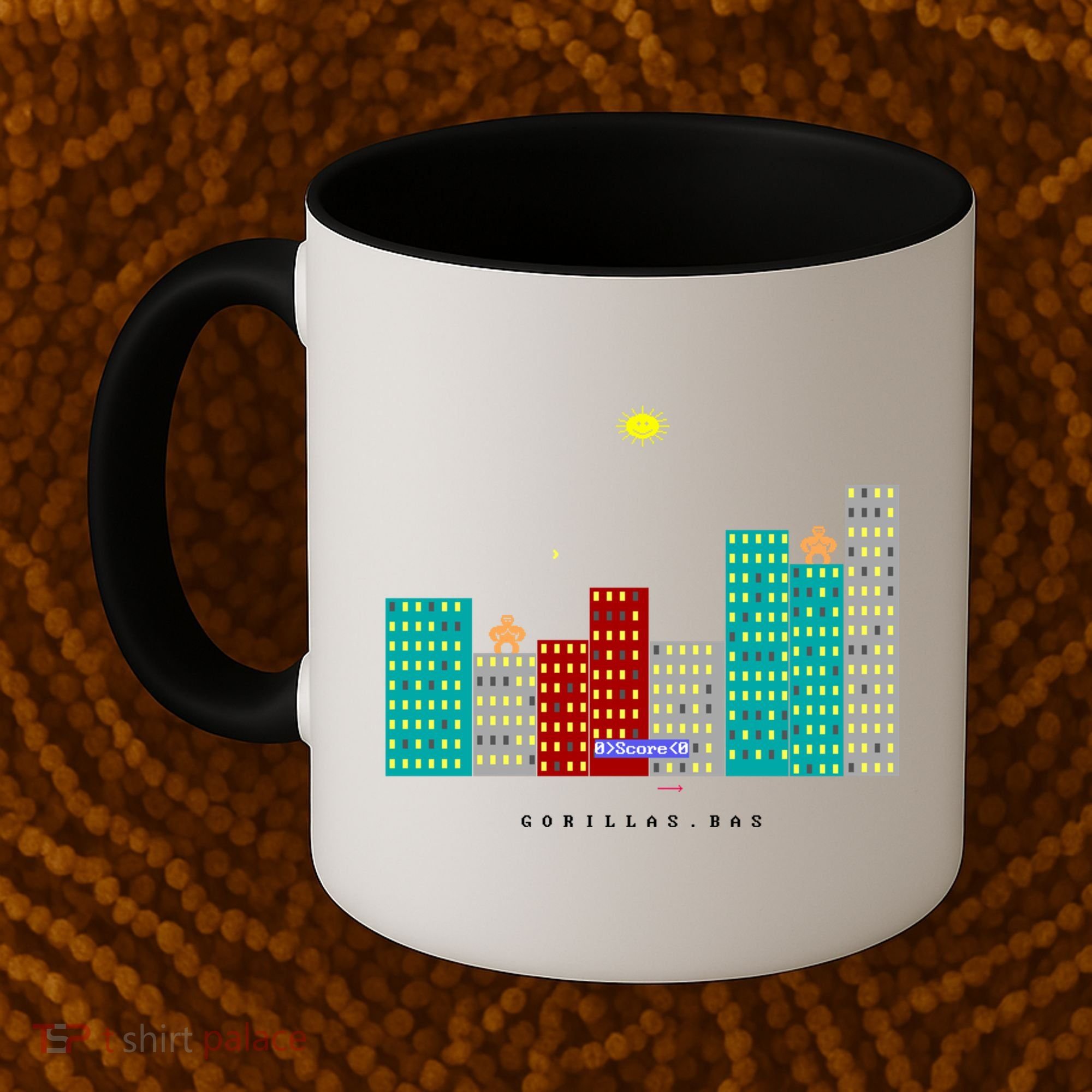 Gorillas.Bas Game In Qbasic Or Quickbasic Fanart Coffee Mug