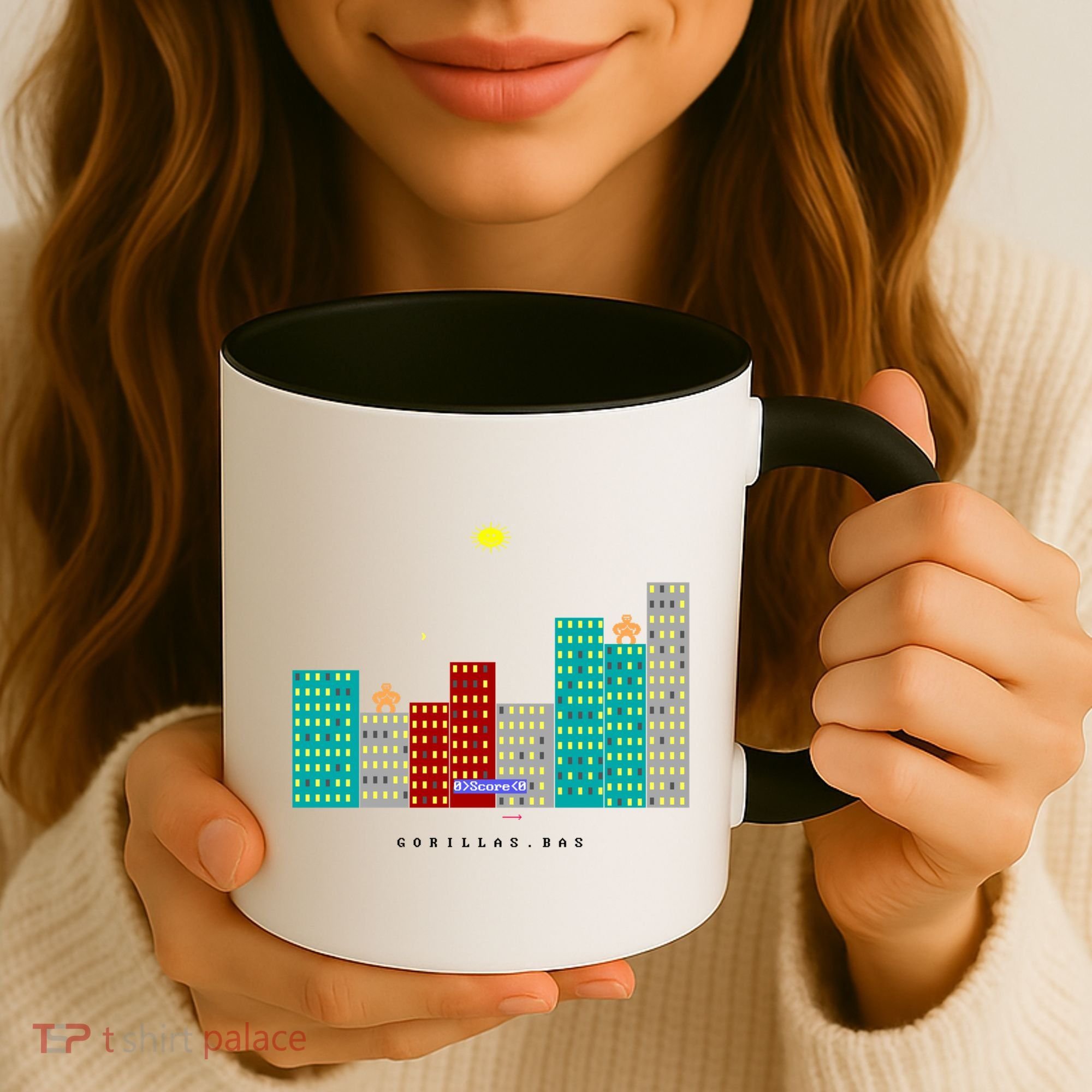 Gorillas.Bas Game In Qbasic Or Quickbasic Fanart Coffee Mug