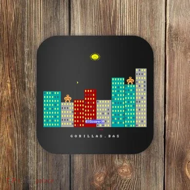 Gorillas.Bas Game In Qbasic Or Quickbasic Fanart Coaster