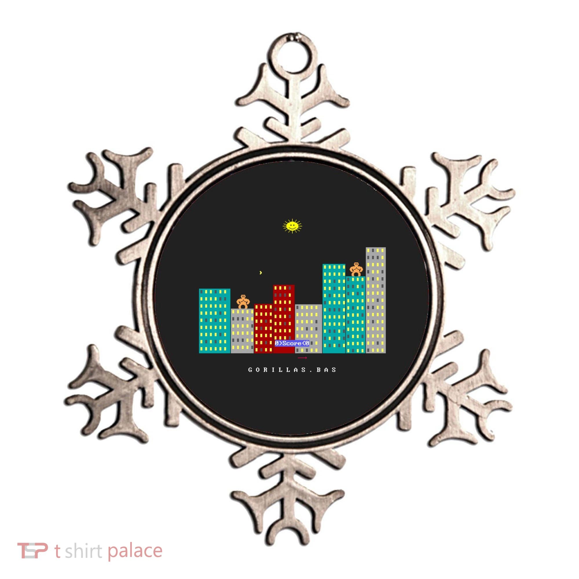 Gorillas.Bas Game In Qbasic Or Quickbasic Fanart Ornament