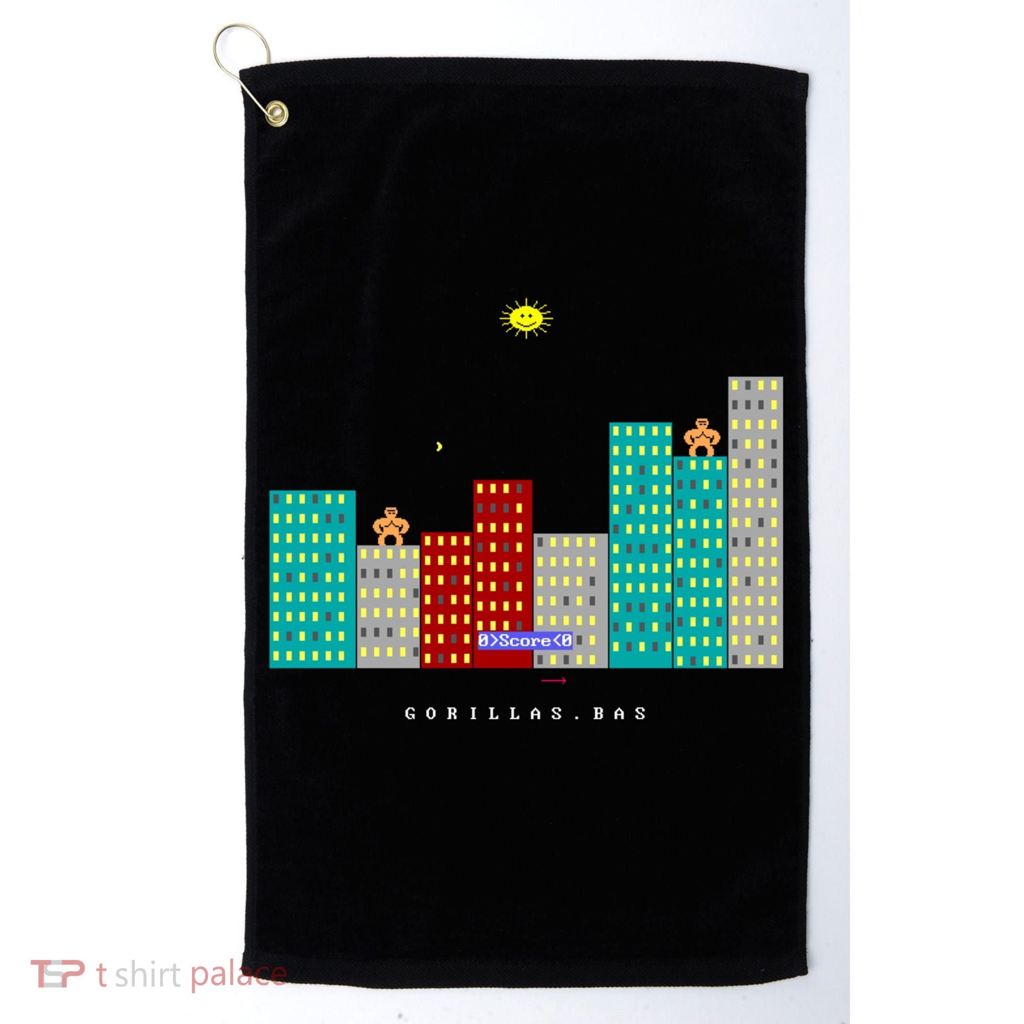 Gorillas.Bas Game In Qbasic Or Quickbasic Fanart Golf Towel