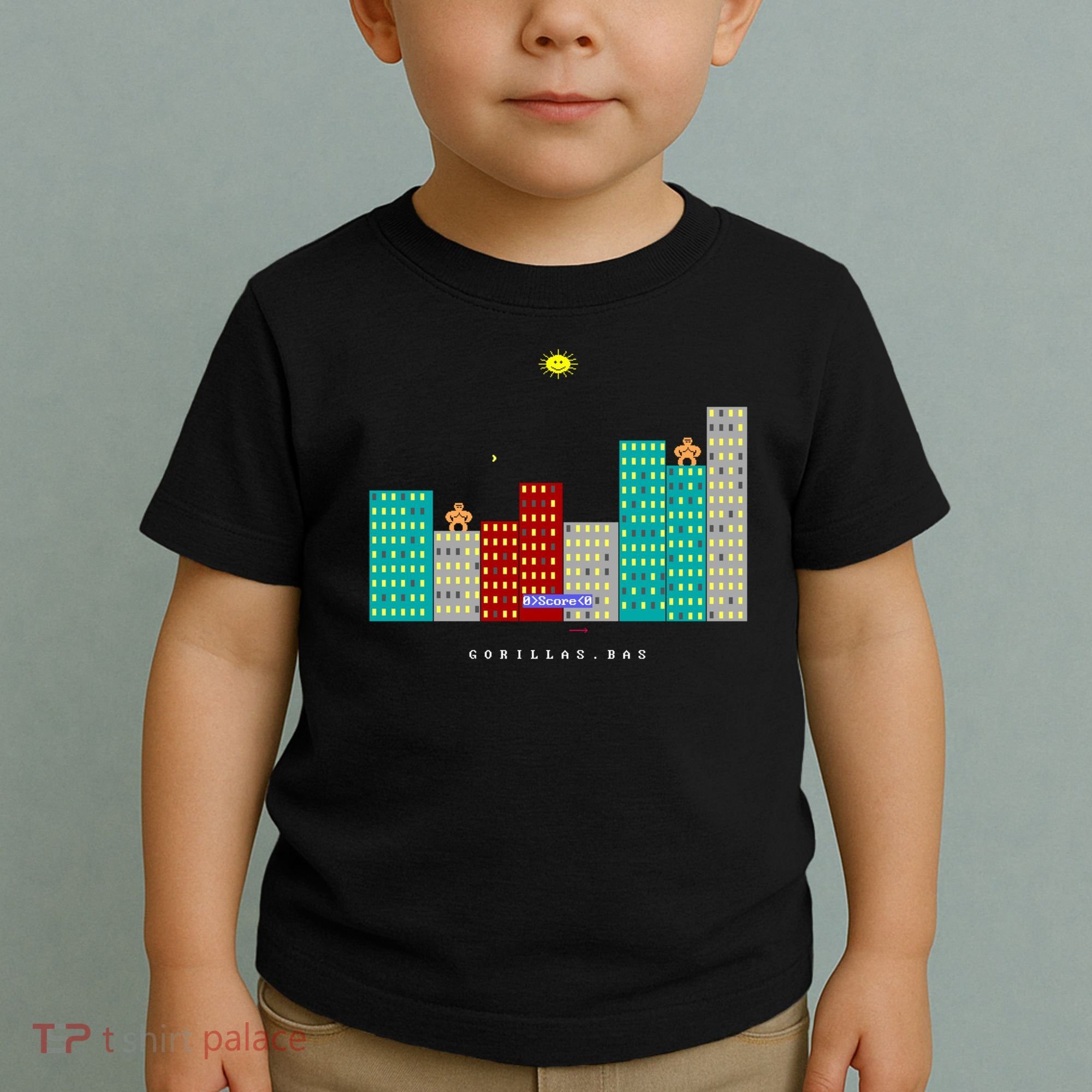 Gorillas.Bas Game In Qbasic Or Quickbasic Fanart Toddler T-Shirt