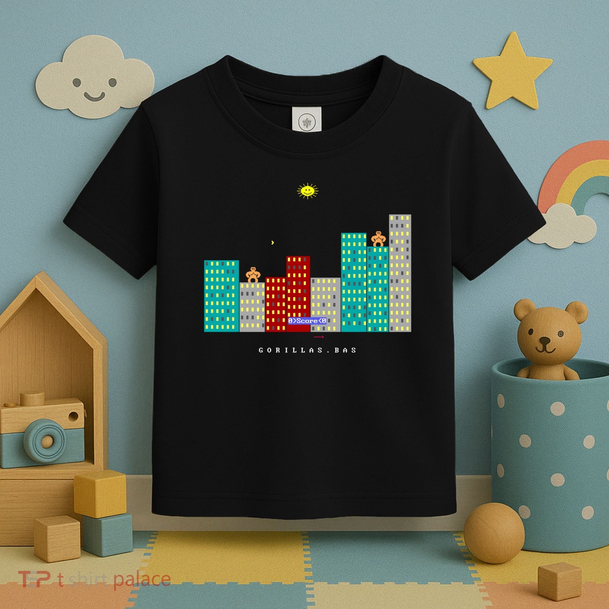 Gorillas.Bas Game In Qbasic Or Quickbasic Fanart Toddler T-Shirt