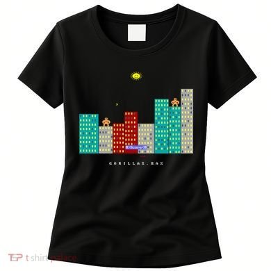 Gorillas.Bas Game In Qbasic Or Quickbasic Fanart Women's T-Shirt