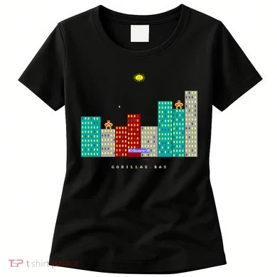 Gorillas.Bas Game In Qbasic Or Quickbasic Fanart Women's T-Shirt