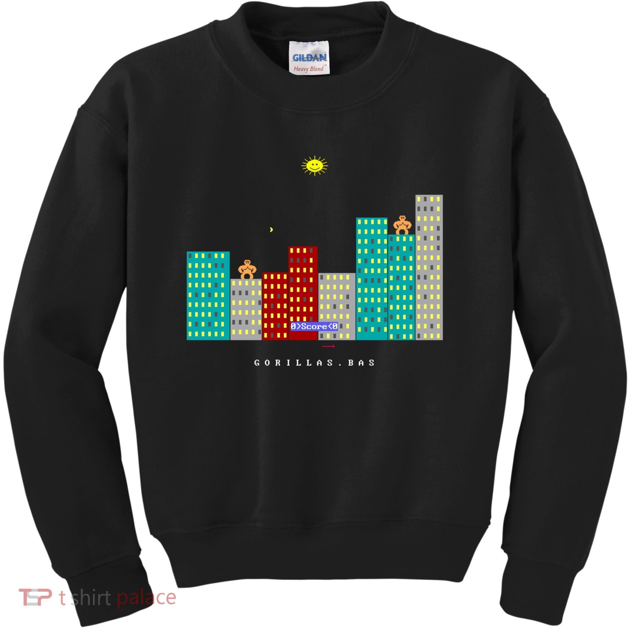 Gorillas.Bas Game In Qbasic Or Quickbasic Fanart Kids Sweatshirt