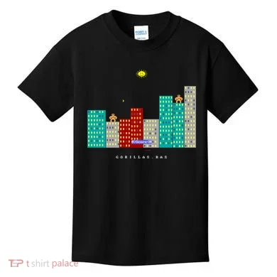 Gorillas.Bas Game In Qbasic Or Quickbasic Fanart Kids T-Shirt