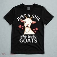 Goat Girl Just A Girl Who Loves Goats Farmer Goat Mom Gift T-Shirt thumb 5