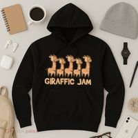 Giraffe Giraffic Jam Funny Pun Cute Hoodie thumb 3