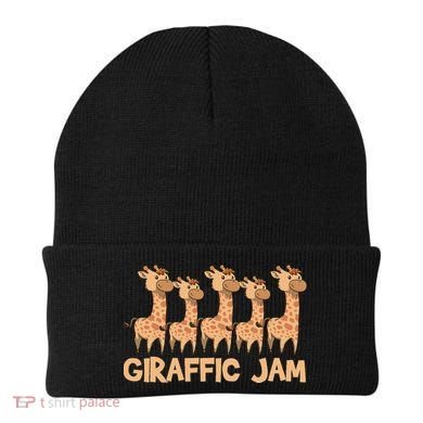 Giraffe Giraffic Jam Funny Pun Cute Beanie