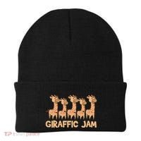Giraffe Giraffic Jam Funny Pun Cute Beanie thumb 0
